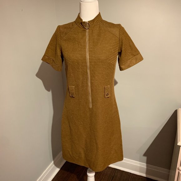 Vintage Y2K Zipper Mini Dress, Size 6 - Picture 6 of 9